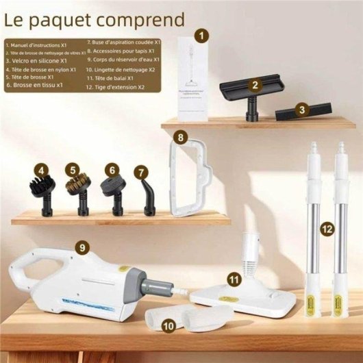 Nettoyeur vapeur Nobrand 1500 W 3 modes Blanc