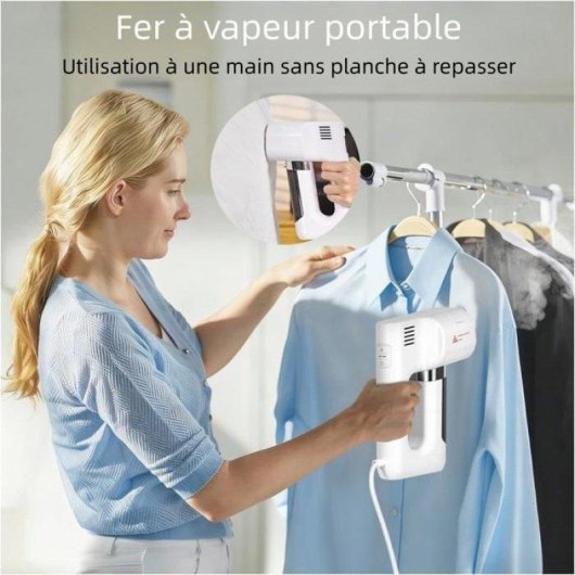 Défroisseur Portable 3500 Pa 1200 W Blanc Chauffe Rapide