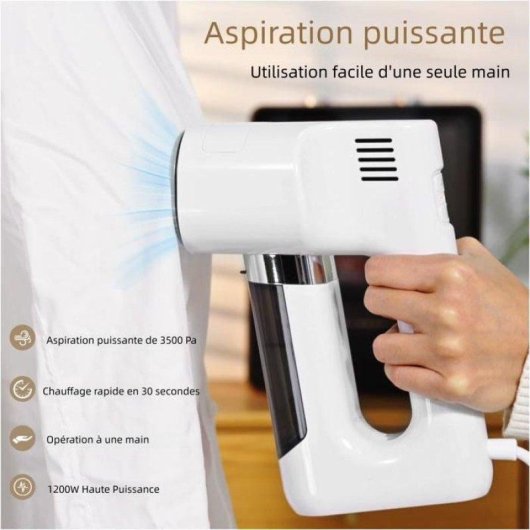Défroisseur vapeur portable 1200W vertical et horizontal blanc