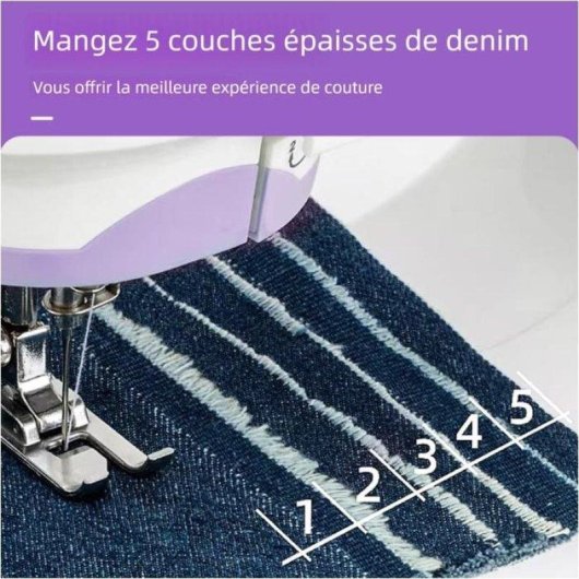 Machine a coudre domestique Nobrand Double aiguille et double fil Violet