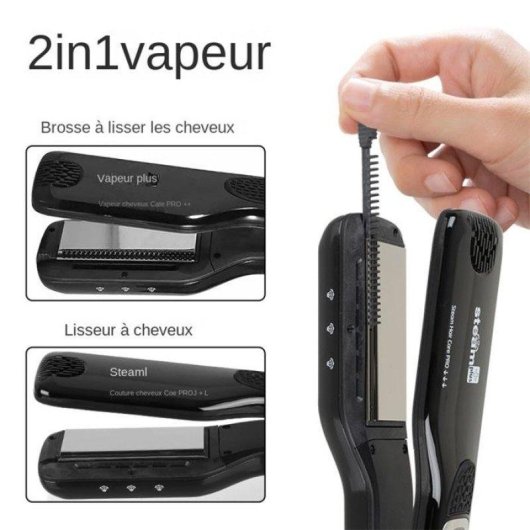 Lisseur Céramique Tourmaline Kératine Nobrand 230ºC Plaques Larges Noir