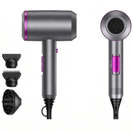 Sèche-cheveux Domestique Nobrand 1800W 3 Températures 3 Vitesses 4 Accessoires Noir