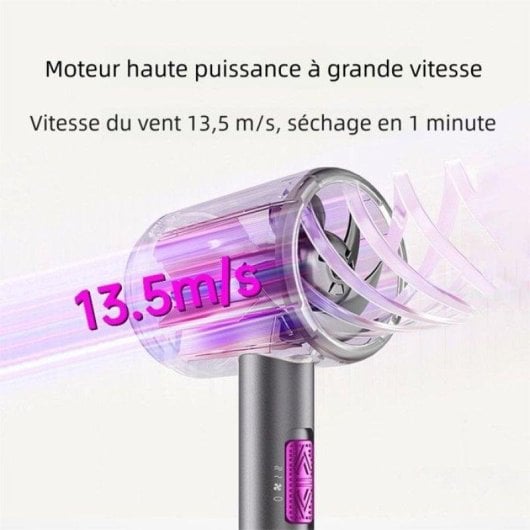Sèche-cheveux Domestique Nobrand 1800W 3 Températures 3 Vitesses 4 Accessoires Noir