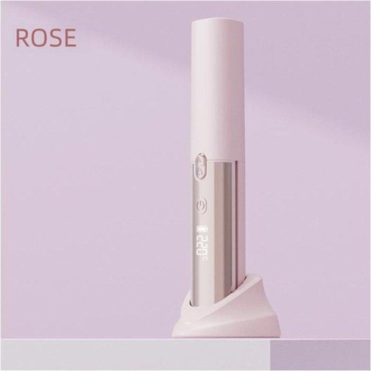 Lisseur Céramique Sans Fil Nobrand 220ºC 7 Niveaux Voyage Rose