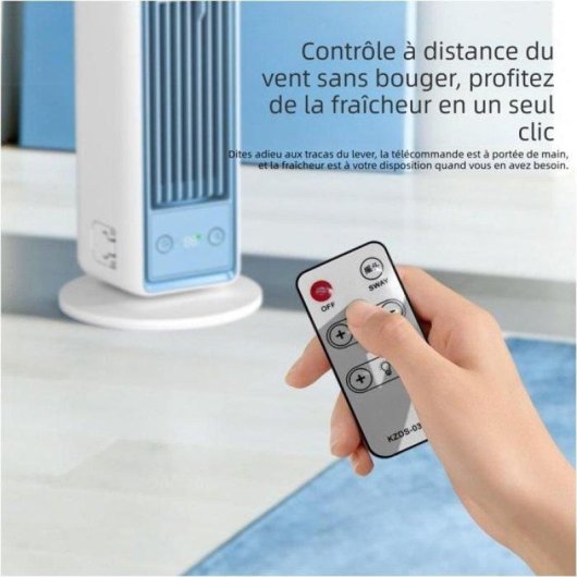 Ventilateur Colonne Sans Pales Nobrand 5 Vitesses Batterie 4000mAh USB-C Blanc Télécommande