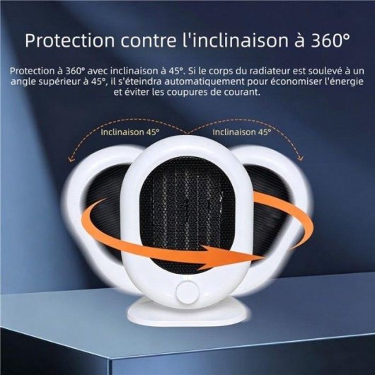 Calefacteur de bureau Nobrand 600-1200W silencieux blanc sécurisé