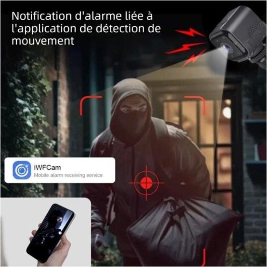 Caméra de surveillance Nobrand Vision Nocturne Intérieure et Extérieure Batterie