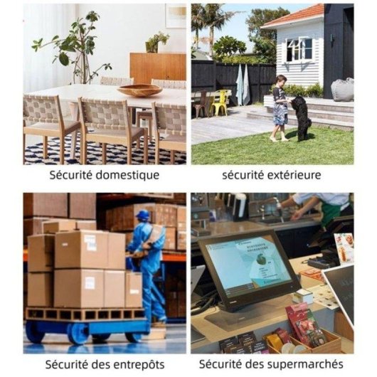 Caméra de surveillance Nobrand Vision Nocturne Intérieure et Extérieure Batterie