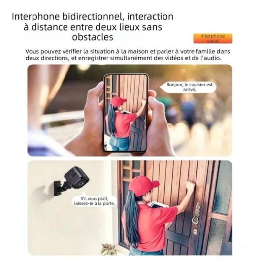 Caméra de surveillance Nobrand Vision Nocturne Intérieure et Extérieure Batterie