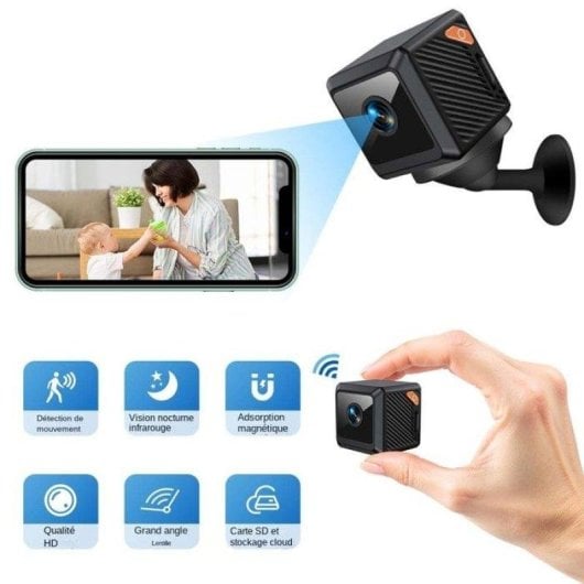 Caméra de surveillance Nobrand FullHD Vision Nocturne Intérieure Grand Angle