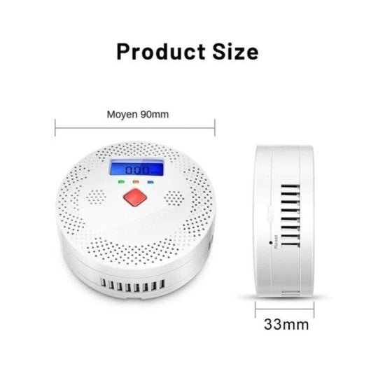 Détecteur de monoxyde de carbone Nobrand WiFi Portable Alarme 24h