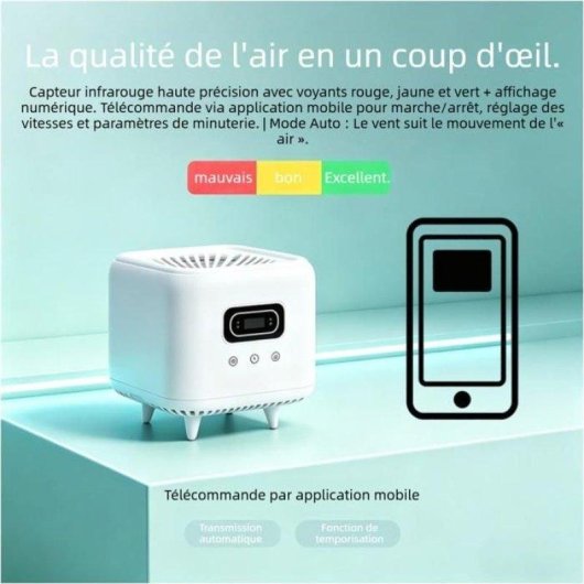 Purificateur d'air Nobrand Ionisateur UV WiFi Silencieux 21-30 m2