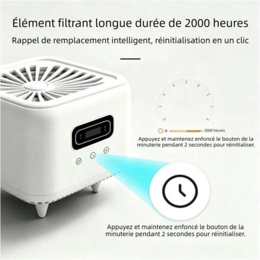 Purificateur d'air Nobrand Ionisateur UV WiFi Silencieux 21-30 m2