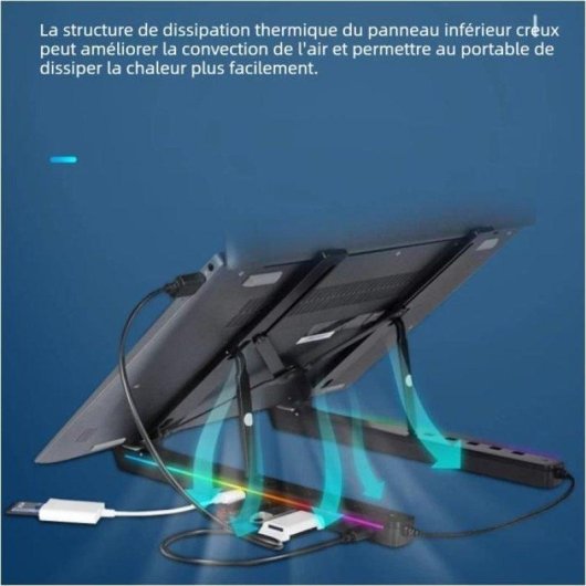 Support pour ordinateur portable Nobrand RGB pliable