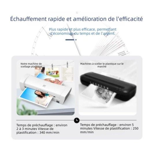 Plastifieuse Nobrand SL399 Contrôle Température Intelligent 230 mm 260 W