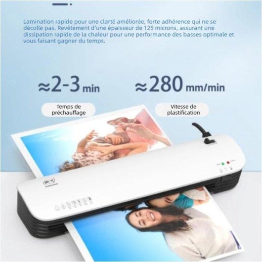Plastifieuse Shuou Osmile SL399 A3 Contrôle Température Blanc