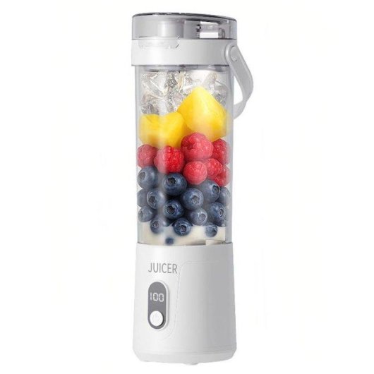 Blender Portatif Sans Fil Nobrand 600 ml 20000 rpm Ecran Tactile Blanc