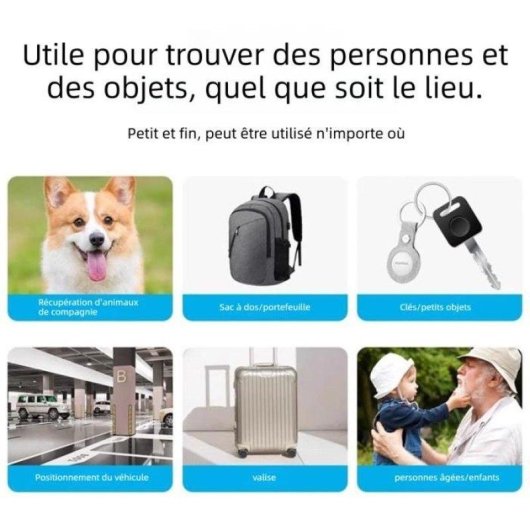 Localisateur GPS intelligent Nobrand Rose collier reflectant