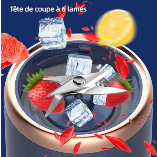 Mixeur Portable Nobrand 400 ml Sans Fil Bleu 21000 rpm