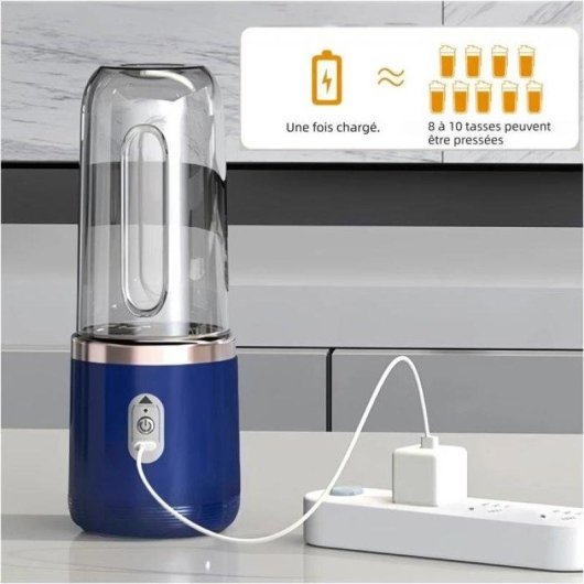 Mixeur Portable Nobrand 400 ml Sans Fil Bleu 21000 rpm