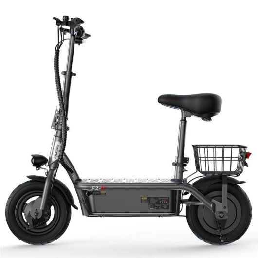 Elektrische step iScooter F2 500W Bereik 30km 10'' Luchtbanden Trommelremmen Grijs