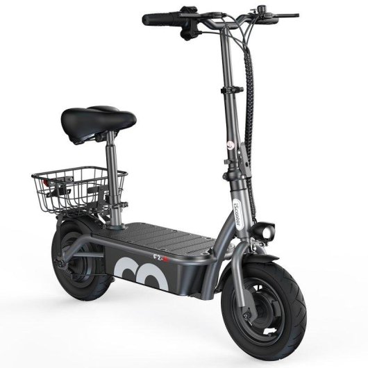 Elektrische step iScooter F2 500W Bereik 30km 10'' Luchtbanden Trommelremmen Grijs