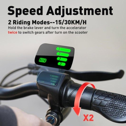 Elektrische step iScooter F2 500W Bereik 30km 10'' Luchtbanden Trommelremmen Grijs