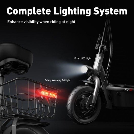 Elektrische step iScooter F2 500W Bereik 30km 10'' Luchtbanden Trommelremmen Grijs