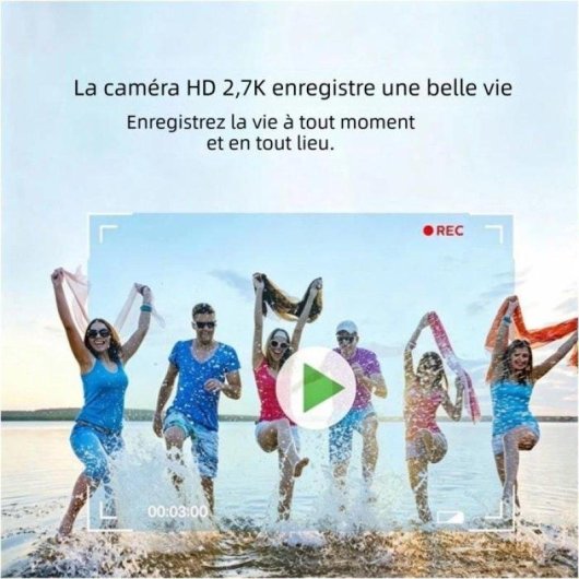 Caméra Compacte Nobrand Double Écran 8MP Zoom 16x USB Jaune