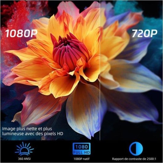 Projecteur Nobrand Android Full HD 1080p 73 W WiFi 200" PTZ Gris