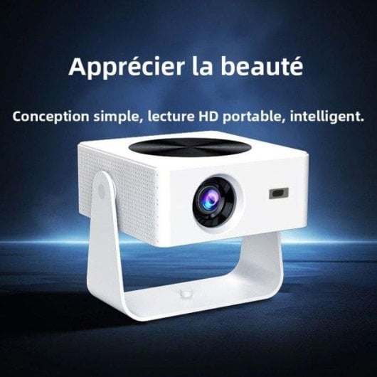 Projecteur Nobrand Portable 1080p 45 W 120" Blanc Correction 4 Voies Sans Fil