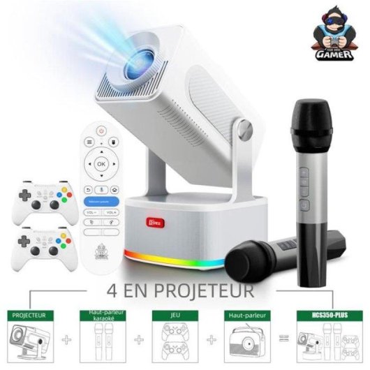 Projecteur Nobrand Hcs350plus 1080p 450 Lumens 150" WiFi Bluetooth Portable