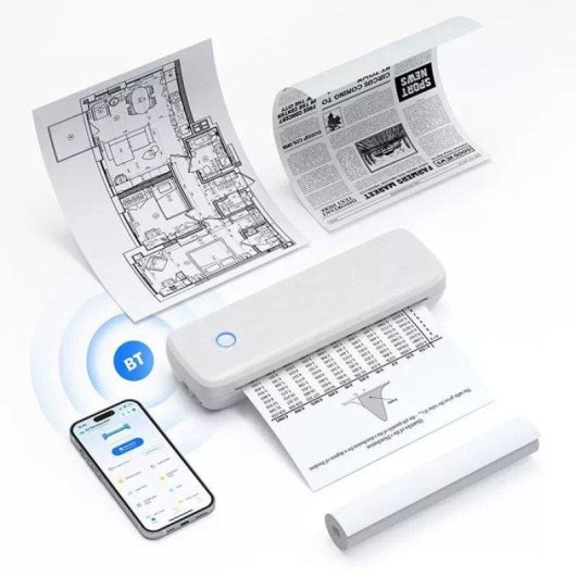 Imprimante Thermique Bluetooth Sans Encre Nobrand A4 50-216 mm Portable