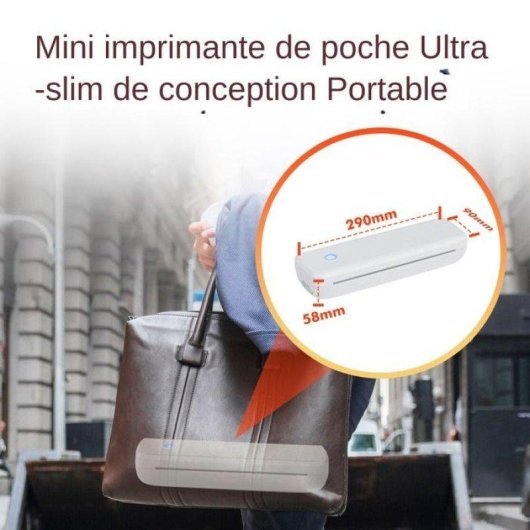 Imprimante Thermique Bluetooth Sans Encre Nobrand A4 50-216 mm Portable