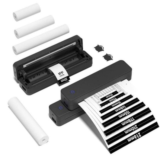 Imprimante Thermique Portable Bluetooth A4 Nobrand Noir avec Batterie Intégrée
