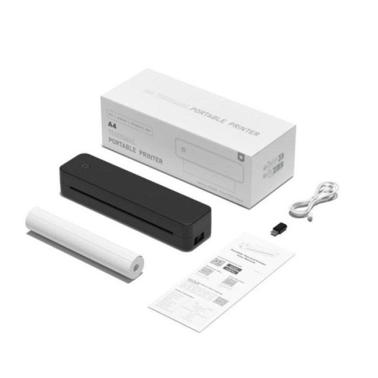 Imprimante Thermique Portable Bluetooth A4 Nobrand Noir avec Batterie Intégrée