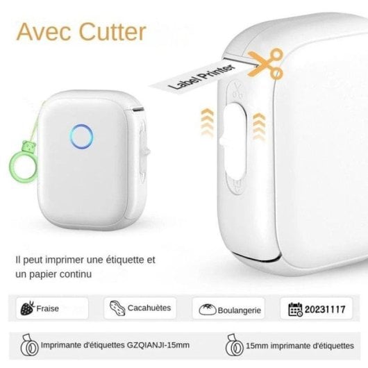 Imprimante thermique portable Wi-Fi Nobrand pour étiquettes 12-15 mm