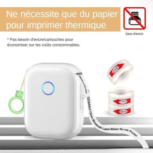 Imprimante thermique portable Wi-Fi Nobrand pour étiquettes 12-15 mm