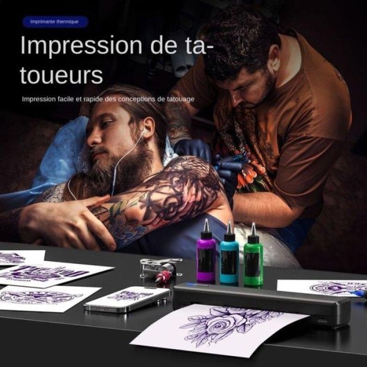 Imprimante thermique Bluetooth portable A4 Nobrand sans encre noire