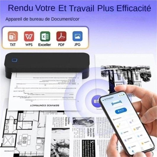 Imprimante thermique Bluetooth USB Nobrand A4 203 DPI sans encre