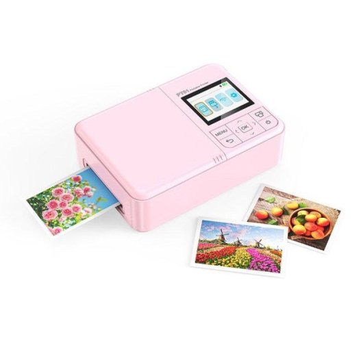 Imprimante jet d'encre portable USB Nobrand PT01 couleur rose 50x90 mm