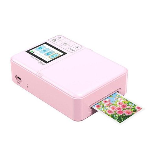 Imprimante jet d'encre portable USB Nobrand PT01 couleur rose 50x90 mm