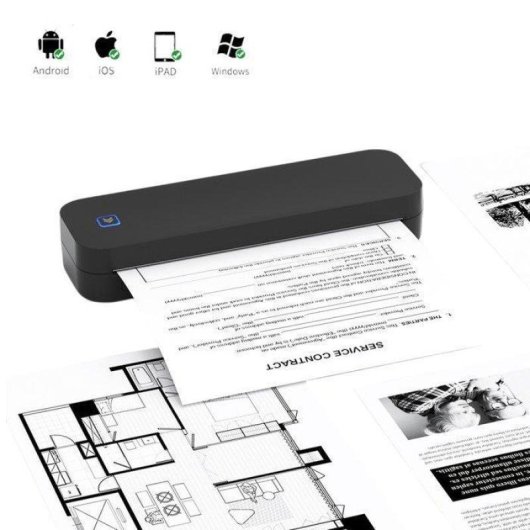 Imprimante thermique portable Bluetooth Nobrand A4 sans encre USB noire