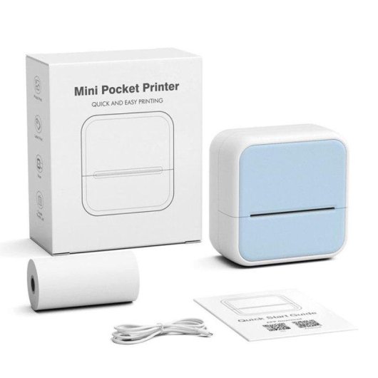 Imprimante Thermique Portable Bluetooth Nobrand Bleu pour Étiquettes