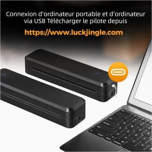 Imprimante thermique portable Bluetooth USB Nobrand A4 sans encre noire