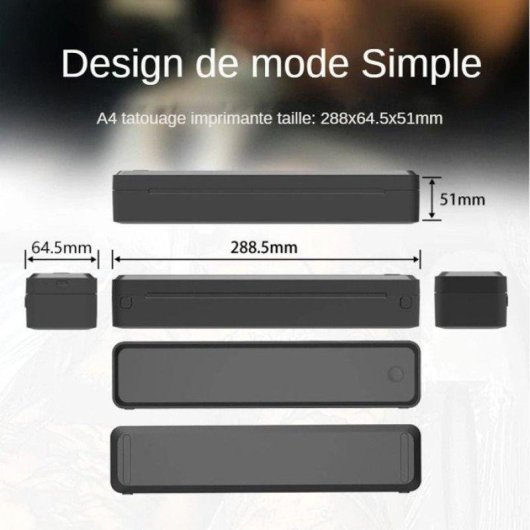Imprimante Thermique Bluetooth Portable Nobrand A4 216 mm 203 dpi Sans Encre