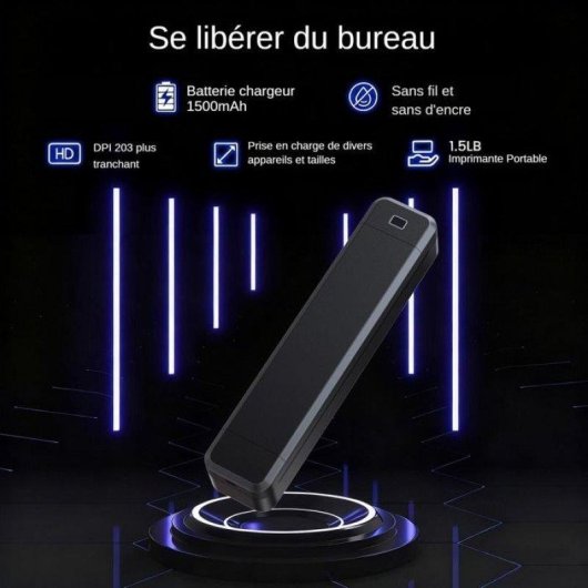 Imprimante Thermique Bluetooth Portable Nobrand A4 Noir 216mm Sans Encre