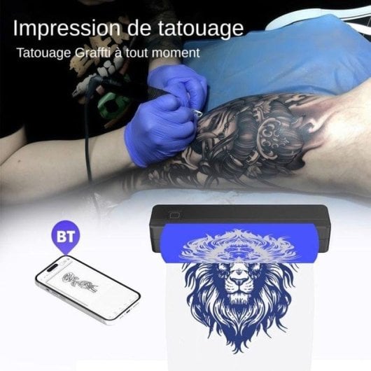 Imprimante Thermique Bluetooth Portable Nobrand A4 Sans Encre Noir