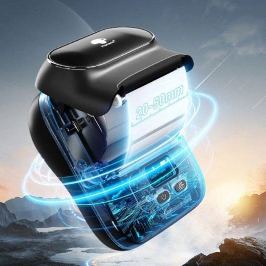 Imprimante d'étiquettes thermique portable Wi-Fi Phomemo Noir 20-50 mm