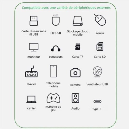 Nobrand Soporte giratorio de mesa para tabletas con 8 puertos HDMI 4K, universal, gris